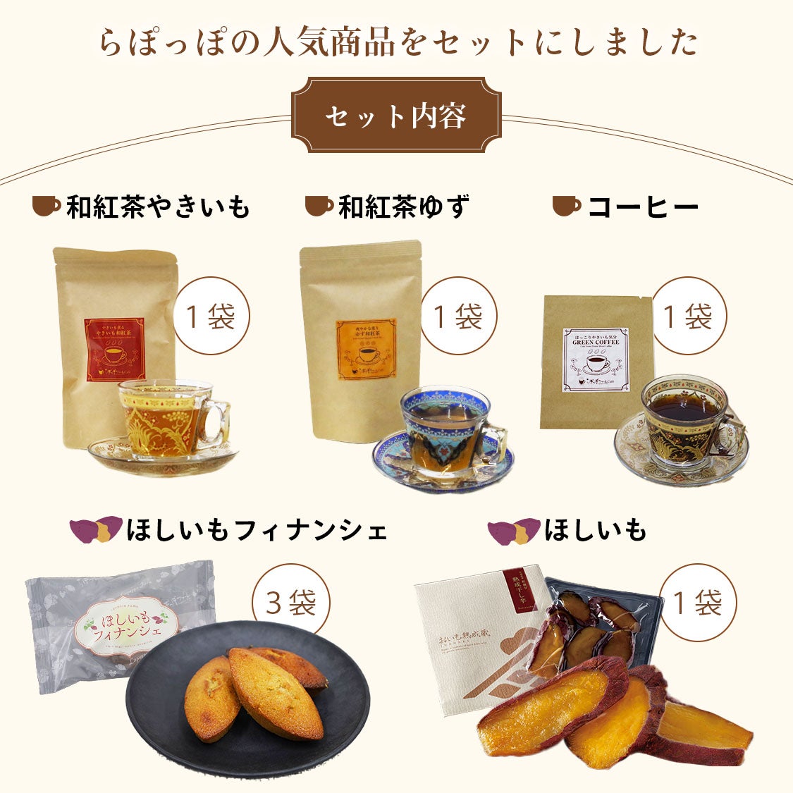 母の日 おいも Tea & Coffee ギフト | 【公式通販】らぽっぽファーム